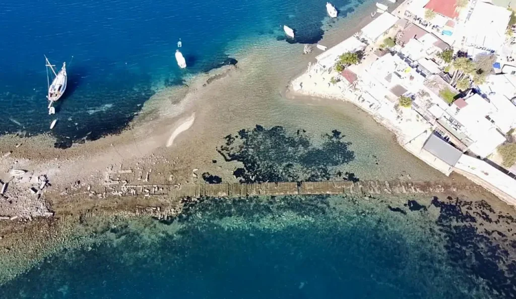 Ancient King’s Road Re-Emerges in Bodrum as Sea Recedes