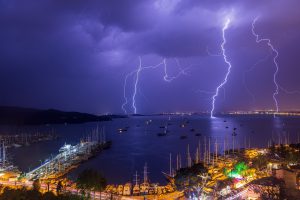 Spectacular Lightning Storms Light Up Fethiye Skies