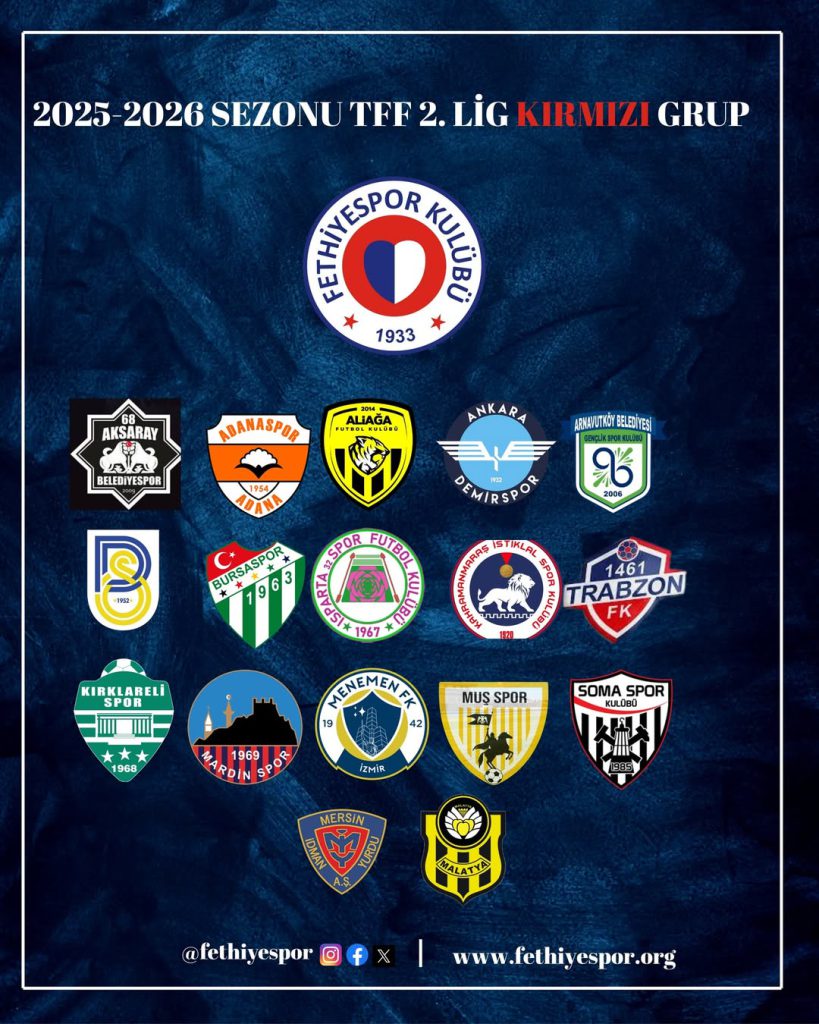 Fethiyespor Placed in Red Group of TFF 2nd League for 2025–2026 Season