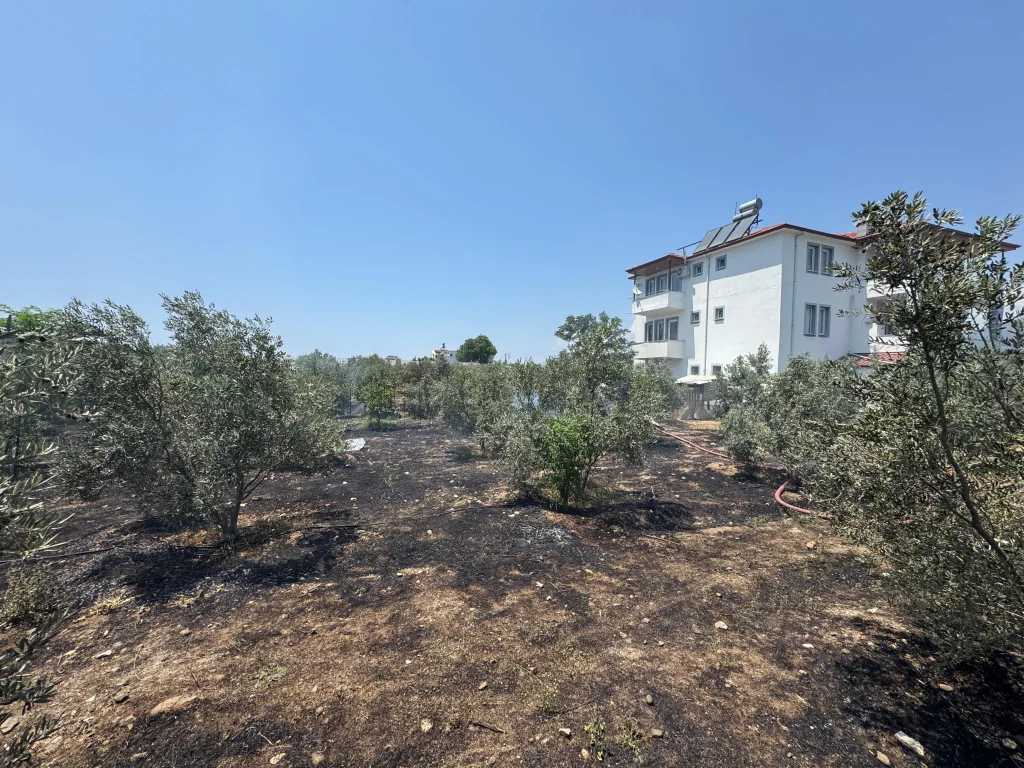 Garden Fire in Fethiye: Quick Response Prevents Disaster
