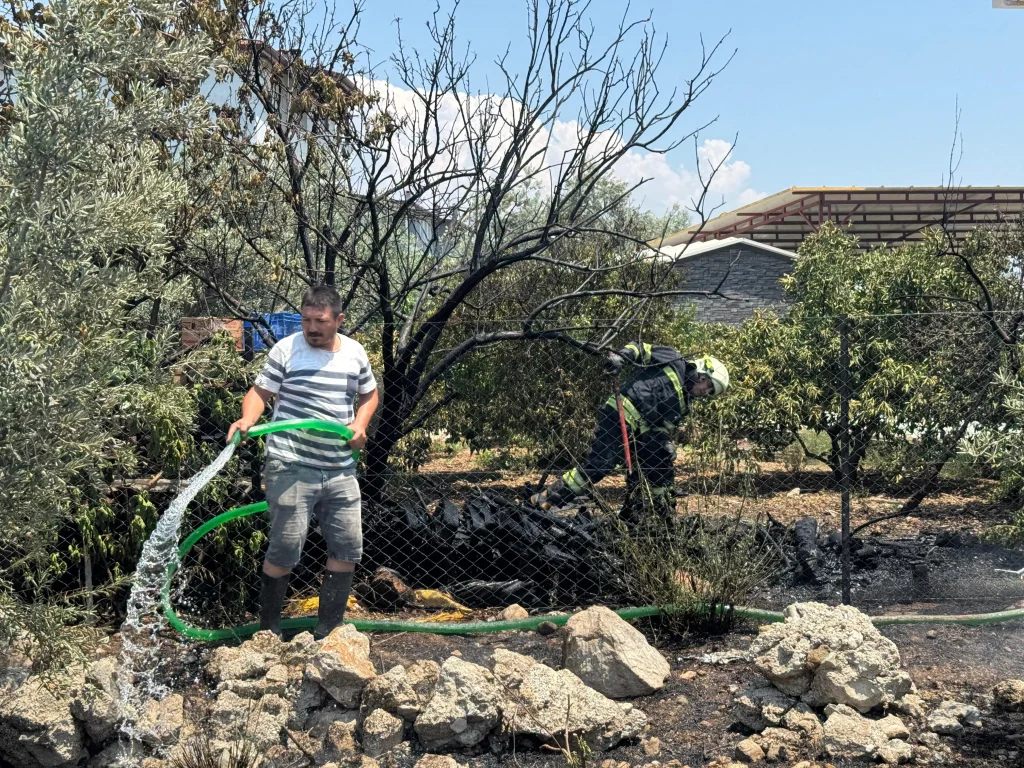 Garden Fire in Fethiye: Quick Response Prevents Disaster