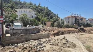 Stream Improvement Works Cause Disruption for Tradesmen in Fethiye