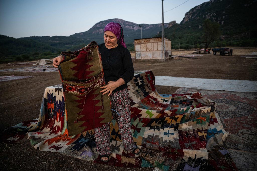 Wool carpets age under sun in southern Turkey’s Antalya
