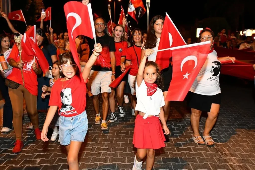 Celebrating Victory Day in Fethiye