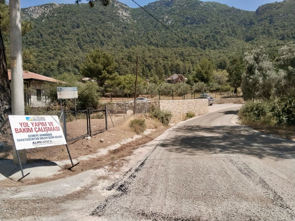 Road Works Continue Uninterrupted in Fethiye
