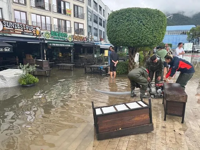 Torrential Rain Paralyses Fethiye