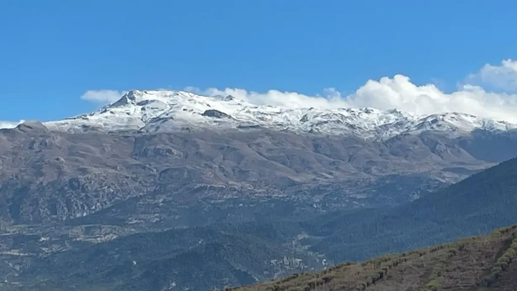 The First Snow of the Year Falls on the High Mountains of Seydikemer