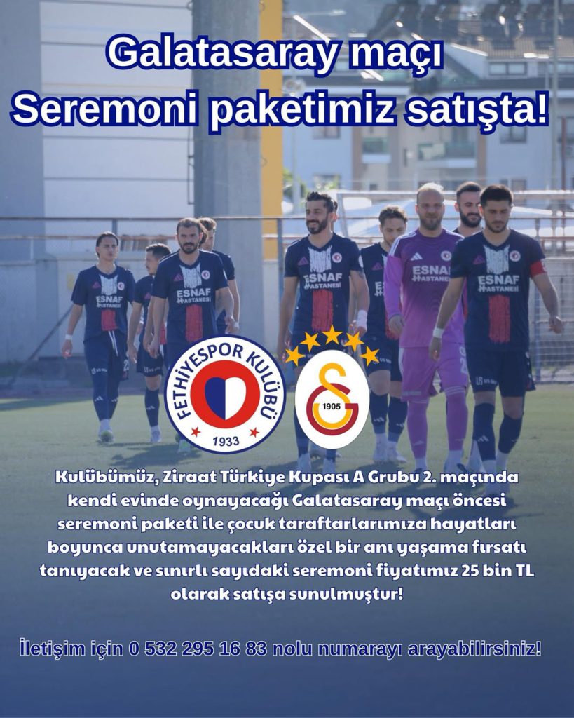 Special Ceremony Package for Young Fethiyespor Fans Now on Sale!