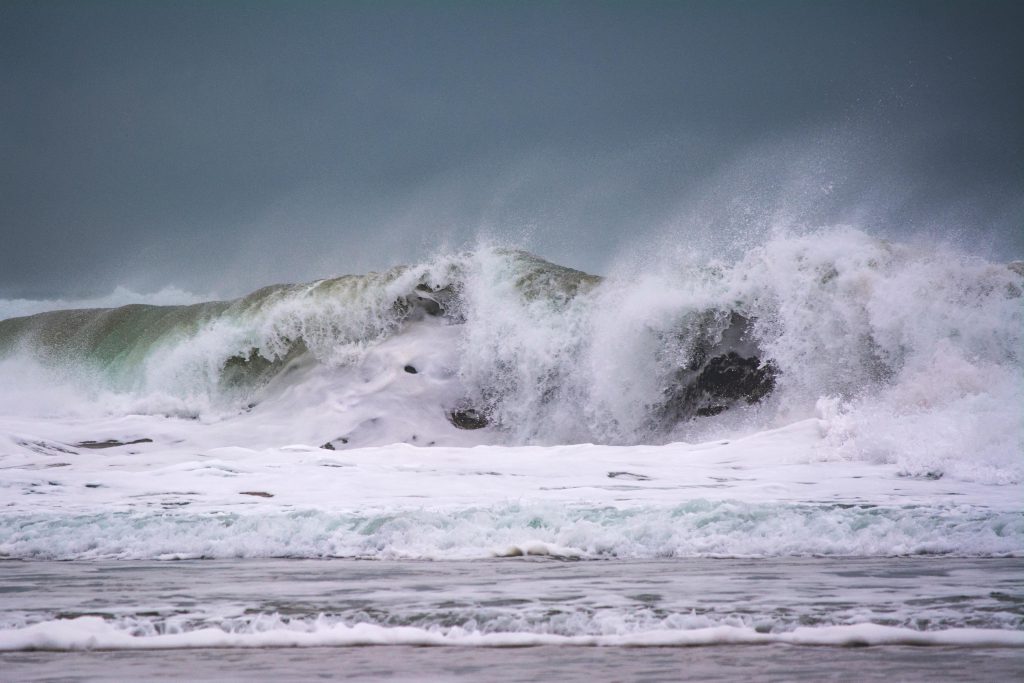 Storm at Porthtowan, Cornwall, England