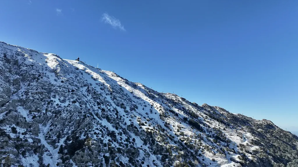Babadağ Summit in Fethiye Blanketed by Snow