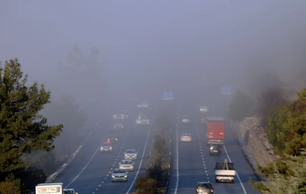 Dense Fog After Rain in Muğla Negatively Affects Transportation