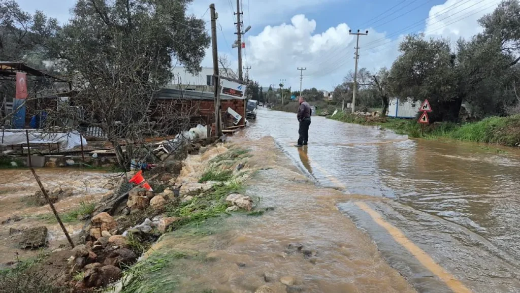 Boats Swept Ashore in Bodrum