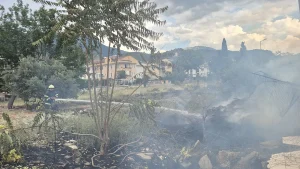 Fire Breaks Out on Baha Şıkman Street in Fethiye