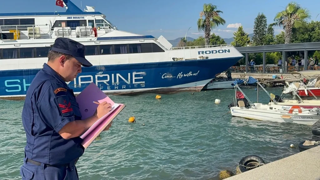 Ferry En Route to Rhodes Runs Aground in Fethiye