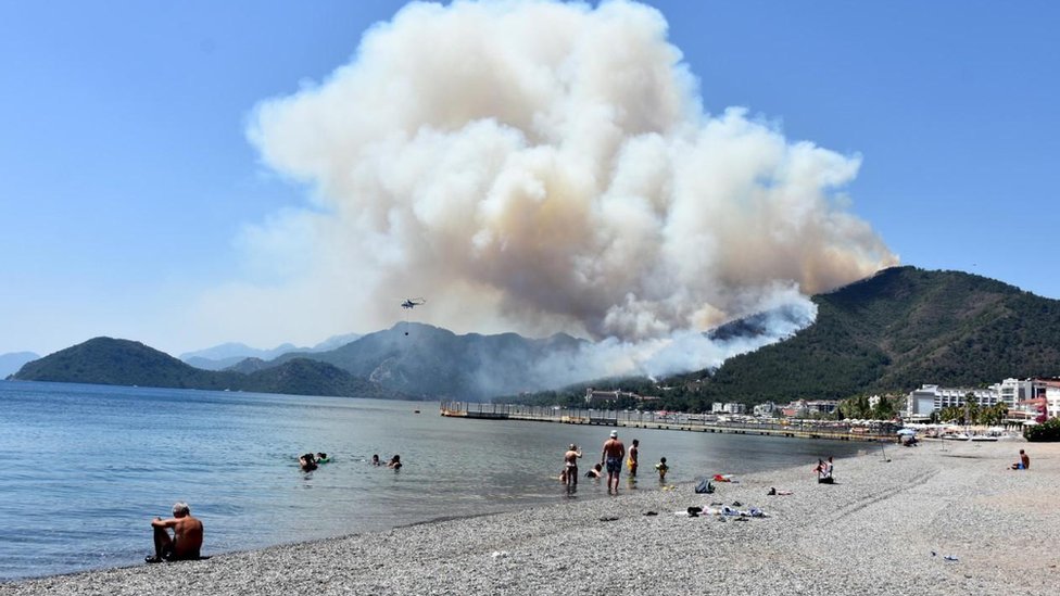 Marmaris Forest Fire Brought Under Control After Overnight Battle